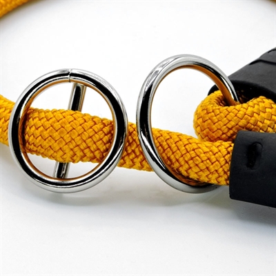 MORSO HALF SLIP HALSBAND HOND REGULAR ROPE GERECYCLED GOLD GOUD — 50X1 CM — afbeelding 2