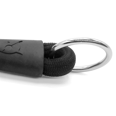 MORSO HALF SLIP HALSBAND HOND SOFT ROPE GERECYCLED BLACK ZWART — 50X1 CM — afbeelding 3