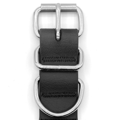 MORSO HALSBAND HOND WATERPROOF GERECYCLED BLACK ZWART — 38-46X1,5 CM