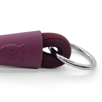 MORSO HALF SLIP HALSBAND HOND SOFT ROPE GERECYCLED PLUM PAARS — 50X1 CM — afbeelding 3
