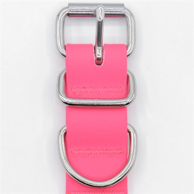 MORSO HALSBAND HOND WATERPROOF GERECYCLED PASSION PINK ROZE — 38-46X1,5 CM