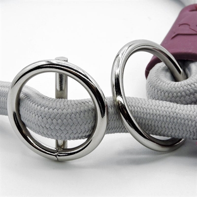 MORSO HALF SLIP HALSBAND HOND SOFT ROPE GERECYCLED GREY GRIJS — 55X1 CM — afbeelding 2