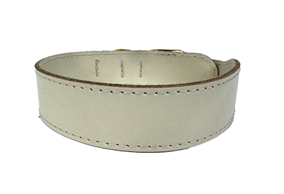 SAZZZ HALSBAND HOND PIONEER CLASSIC LEER CREME — 32-39X3 CM