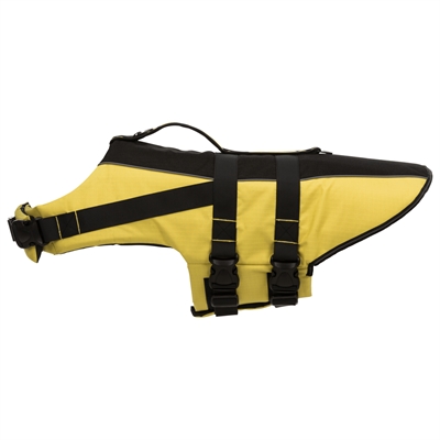 TRIXIE ZWEMVEST GEEL / ZWART — M 45-72X45 CM