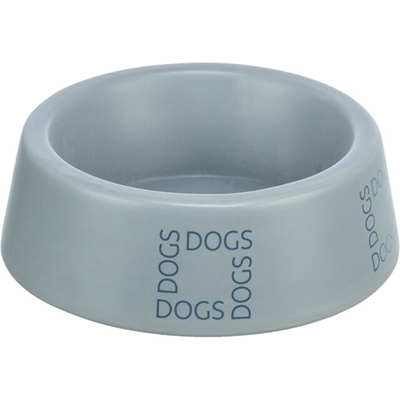 TRIXIE VOERBAK / DRINKBAK HOND DOGS KERAMIEK GRIJSBLAUW — 400 ML 16 CM