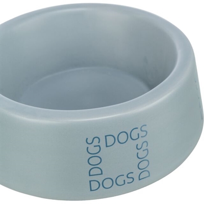 TRIXIE VOERBAK / DRINKBAK HOND DOGS KERAMIEK GRIJSBLAUW — 400 ML 16 CM — afbeelding 2