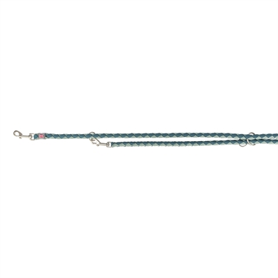 TRIXIE HONDENRIEM CAVO VERSTELBAAR PETROL / SALIE GROEN — 200X1,2 CM