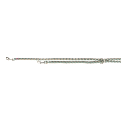 TRIXIE HONDENRIEM CAVO VERSTELBAAR SALIE GROEN / ZAND — 200X1,2 CM