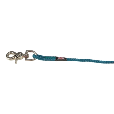 TRIXIE HONDENRIEM SLEEPLIJN ROND ZONDER HANDLUS PETROL BLAUW — 15 MTR X 0,6 CM