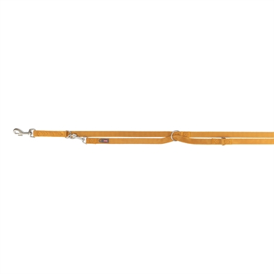 TRIXIE HONDENRIEM PREMIUM VERSTELBAAR CURRY GEEL — 200X2 CM