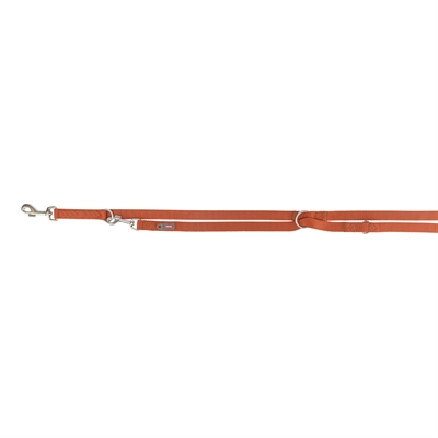 TRIXIE HONDENRIEM PREMIUM VERSTELBAAR ROEST BRUIN — 200X1 CM