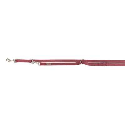 TRIXIE HONDENRIEM PREMIUM VERSTELBAAR SANGRIA ROOD — 200X2 CM