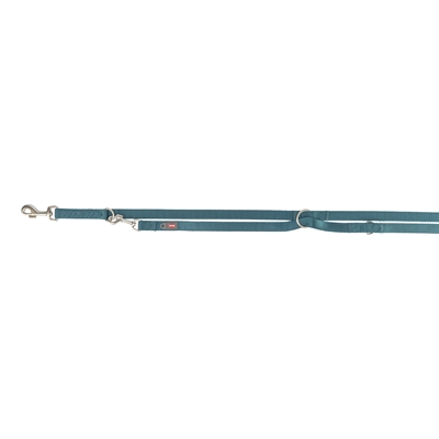 TRIXIE HONDENRIEM PREMIUM VERSTELBAAR PETROL BLAUW — 200X1 CM