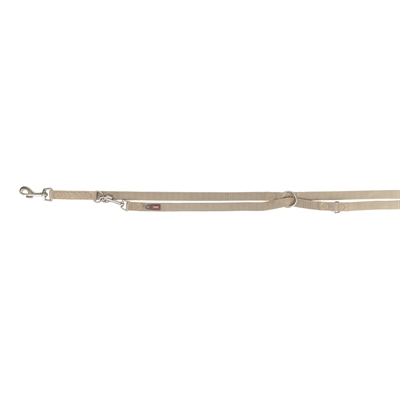 TRIXIE HONDENRIEM PREMIUM VERSTELBAAR ZAND TAUPE — 200X1 CM