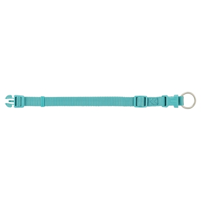 TRIXIE HALSBAND HOND PREMIUM AQUA BLAUW — 15-25X1 CM