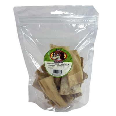 PETSNACK RUNDERKOPHUID — 15 CM 250-300 GR