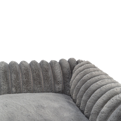 TRIXIE HONDENMAND LONNI RIBFLUWEEL HOEKIG GRIJS — 80X60 CM — afbeelding 2