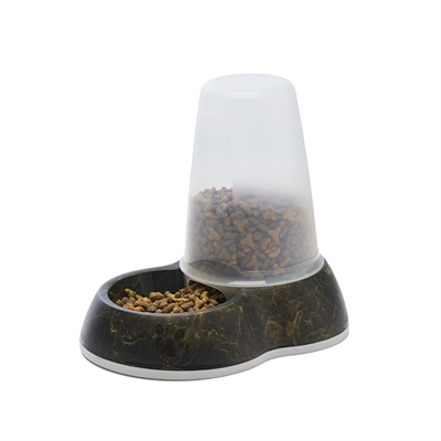 SAVIC VOERDISPENCER LOOP MARBLE ZWART / GOUD — 26X17,5X23 CM 1,5 LTR