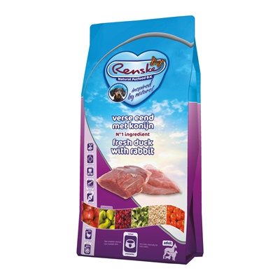 Renske Super Premium Adult Hondenvoer Eend & Konijn 6,5 kg