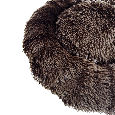 SAZZZ HONDENMAND FLUFFY BRUIN — 52X52X13 CM