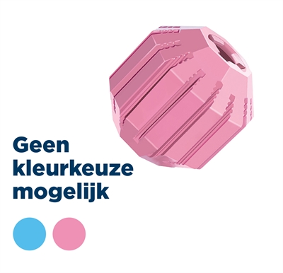 KONG PUPPY ACTIVITY RUBBER BAL ROZE OF LICHTBLAUW ASSORTI
