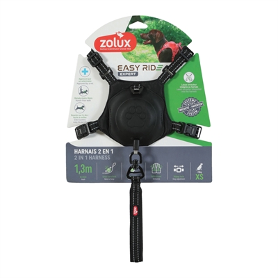 ZOLUX EASYRIDE HONDENTUIG ZWART — XS 26-38X33-43 CM — afbeelding 4