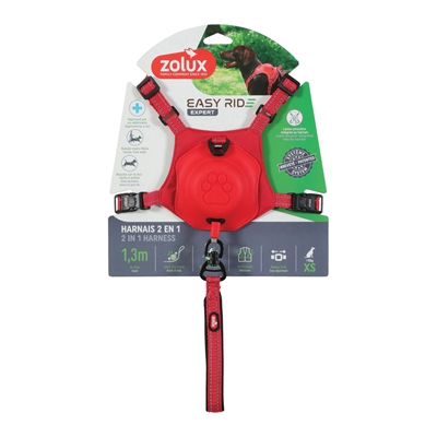 ZOLUX EASYRIDE HONDENTUIG ROOD — XS 26-38X33-43 CM — afbeelding 8