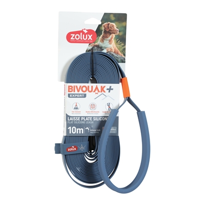 ZOLUX BVK SLEEPLIJN PLAT SILICONEN BLAUW — 10 MTR X 1,5 CM