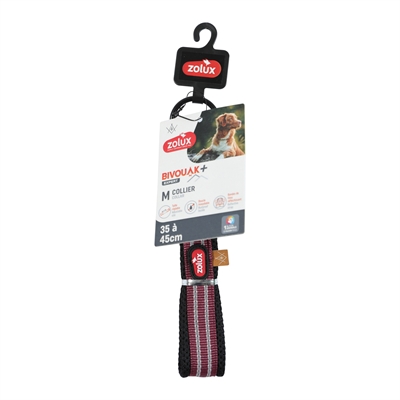ZOLUX BVK HALSBAND HOND ROOD — M 35-45 CM X 3,5 CM