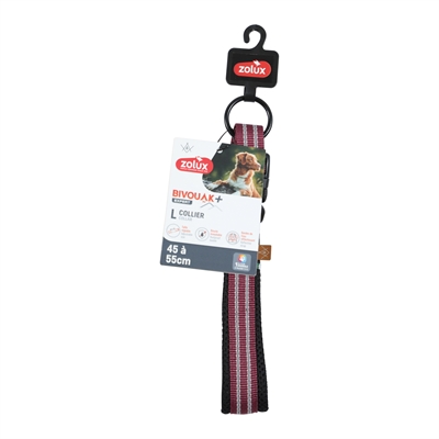 ZOLUX BVK HALSBAND HOND ROOD — L 45-55 CM X 3,5 CM