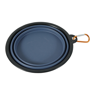 ZOLUX BVK VOERBAK OPVOUWBAAR SILICONEN BLAUW — 16 CM 650 ML