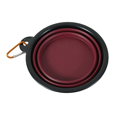 ZOLUX BVK VOERBAK OPVOUWBAAR SILICONEN ROOD — 16 CM 650 ML