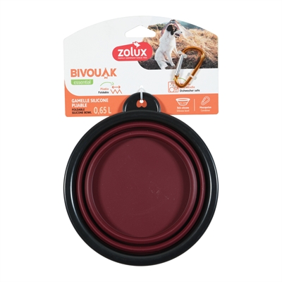 ZOLUX BVK VOERBAK OPVOUWBAAR SILICONEN ROOD — 16 CM 650 ML — afbeelding 2