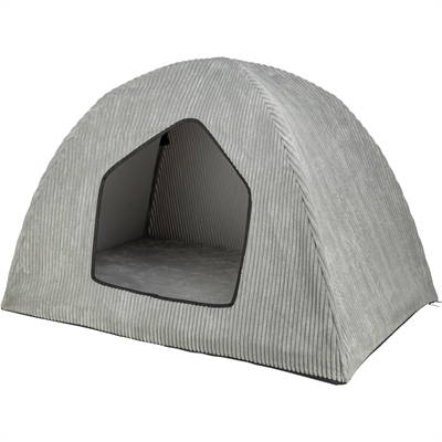 TRIXIE HONDENMAND TENT JONNA VITAL RIBSTOF LICHTGRIJS — 75X55X55 CM
