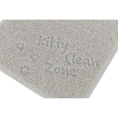TRIXIE KATTENBAKMAT PVC LICHTGRIJS — 45X37 CM