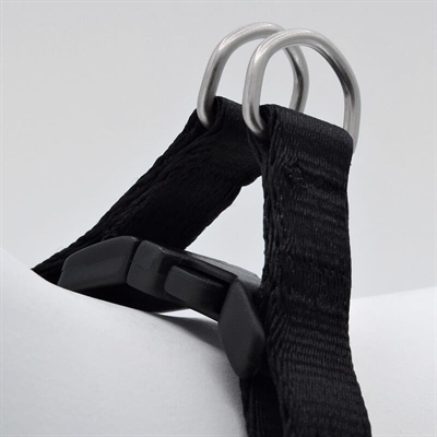 Morso mini hondentuig verstelbaar gerecycle zwart (29-38X2,5 CM) - Afbeelding 6