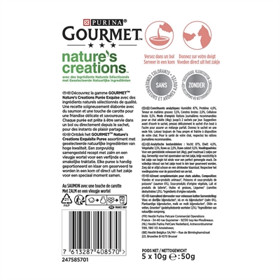 Gourmet natures creations puree zalm (11X5X10 GR) - Afbeelding 3
