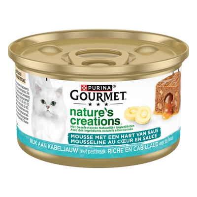 Gourmet natures creations hart van saus kabeljauw (24X85 GR) - Afbeelding 2