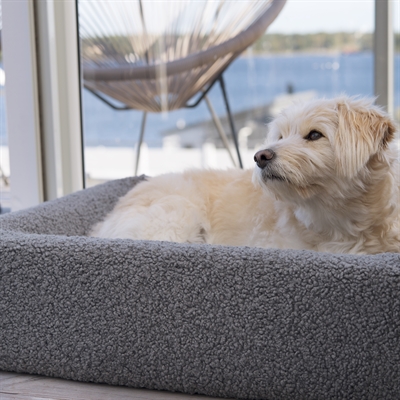 BIA BED PREMIUM HOES TEDDY GRIJS — 60X50X12,5 CM