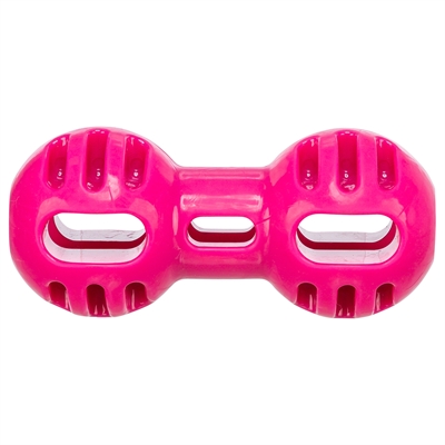 TRIXIE DUMBELL SOFT & STRONG TPR ROZE — 14,5X6,5X6,5 CM