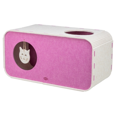 Trixie speelbox merle vierkant vilt zand / roze (58X27X29 CM) - Afbeelding 2