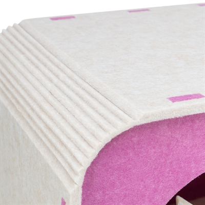 Trixie speelbox merle vierkant vilt zand / roze (58X27X29 CM) - Afbeelding 4