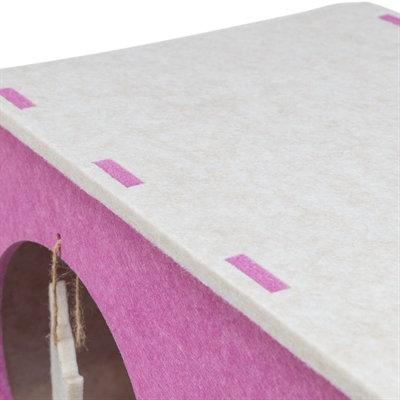 Trixie speelbox merle vierkant vilt zand / roze (58X27X29 CM) - Afbeelding 6