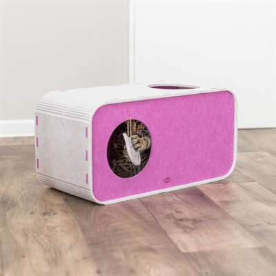 TRIXIE SPEELBOX MERLE VIERKANT VILT ZAND / ROZE — 58X27X29 CM — afbeelding 12