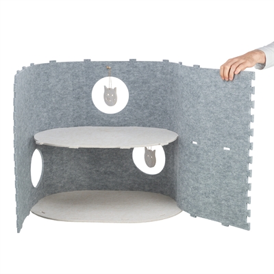 Trixie speelbox mara ovaal vilt zand / grijs (66X46X62 CM) - Afbeelding 9