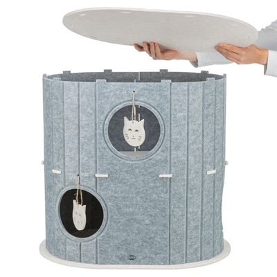 Trixie speelbox mara ovaal vilt zand / grijs (66X46X62 CM) - Afbeelding 10