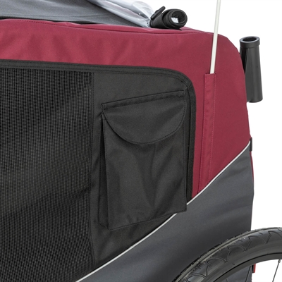 TRIXIE HONDENFIETSKAT GRIJS / ROOD — 80/145X75X86 CM — afbeelding 6