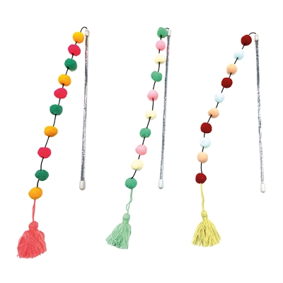 Croci kattenhengel pompom assorti (30X5 CM) - Afbeelding 2
