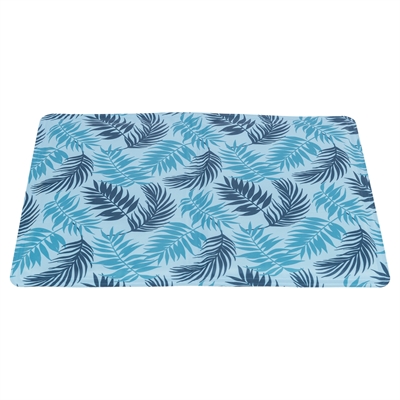 TRIXIE KOELMAT MET PALMBLADEREN PRINT LICHTBLAUW — 50X40 CM