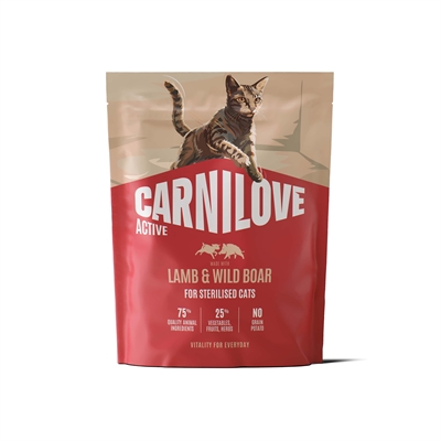 CARNILOVE ACTIVE ADULT STERILISED ALL BREEDS LAMB / WILD BOAR — 400 GR